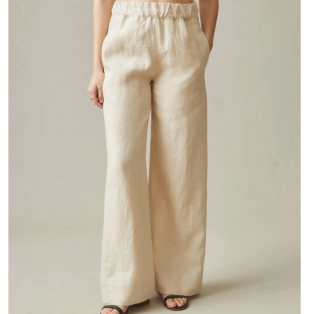 American Giant Linen Wide Leg Pant